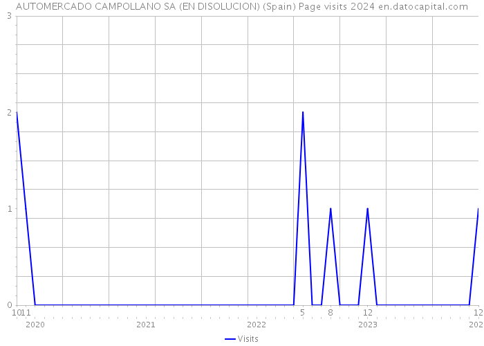 AUTOMERCADO CAMPOLLANO SA (EN DISOLUCION) (Spain) Page visits 2024 