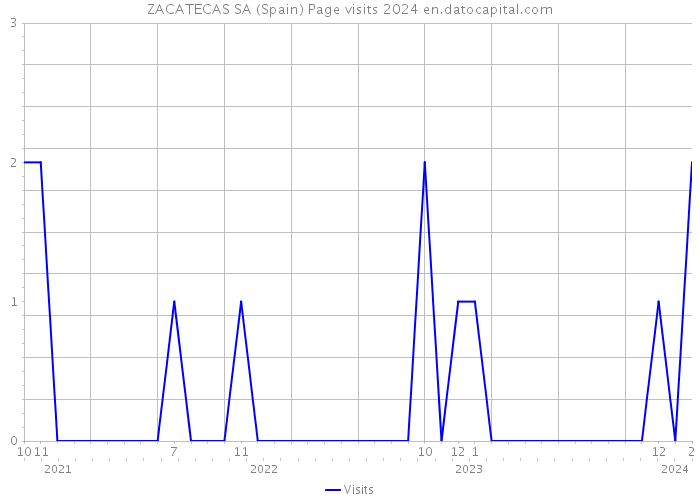 ZACATECAS SA (Spain) Page visits 2024 