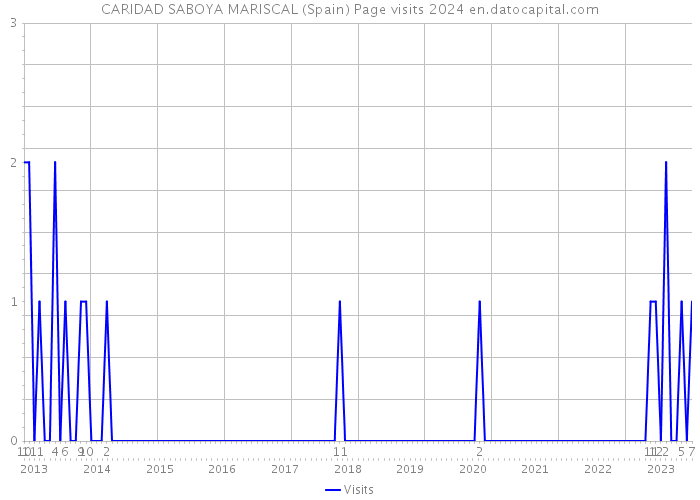 CARIDAD SABOYA MARISCAL (Spain) Page visits 2024 
