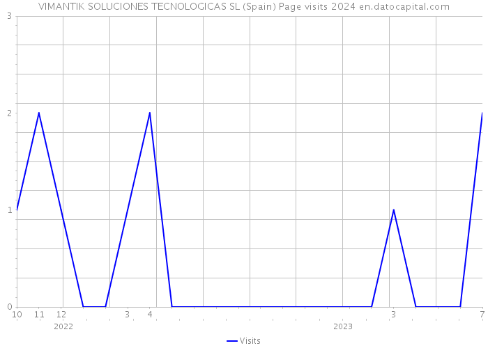 VIMANTIK SOLUCIONES TECNOLOGICAS SL (Spain) Page visits 2024 