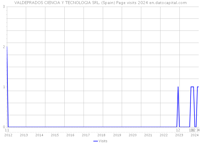 VALDEPRADOS CIENCIA Y TECNOLOGIA SRL. (Spain) Page visits 2024 