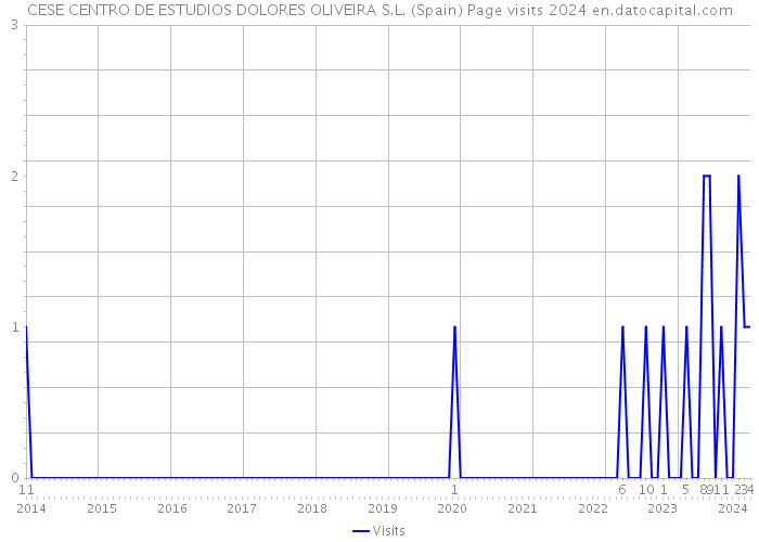 CESE CENTRO DE ESTUDIOS DOLORES OLIVEIRA S.L. (Spain) Page visits 2024 