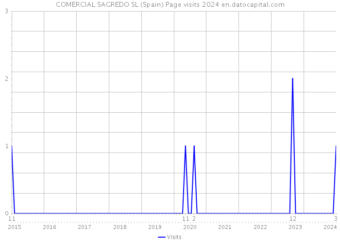 COMERCIAL SAGREDO SL (Spain) Page visits 2024 