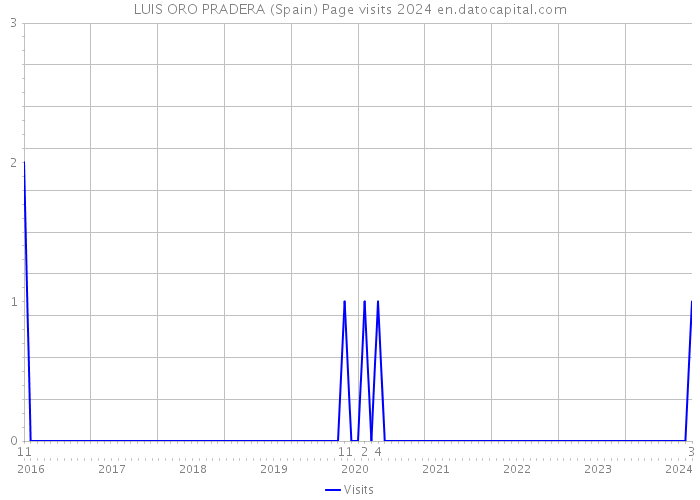 LUIS ORO PRADERA (Spain) Page visits 2024 