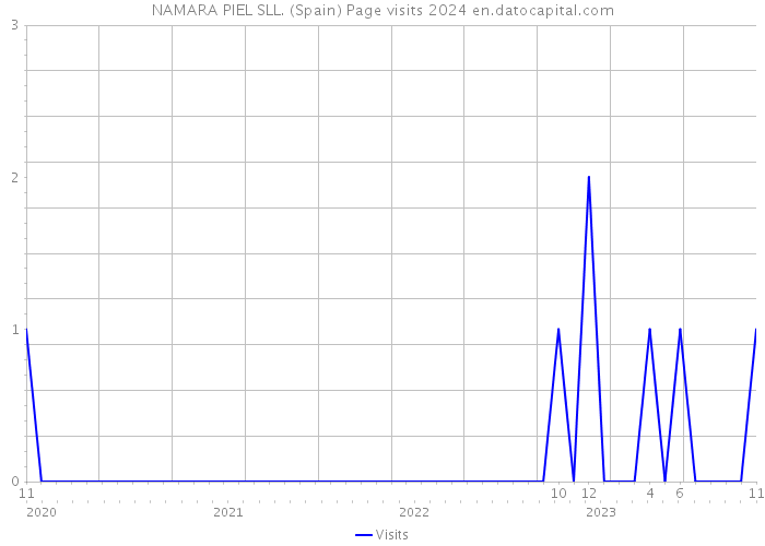 NAMARA PIEL SLL. (Spain) Page visits 2024 