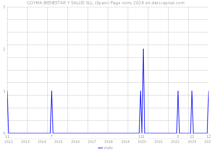 GOYMA BIENESTAR Y SALUD SLL. (Spain) Page visits 2024 
