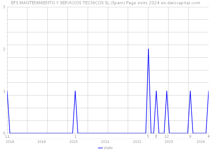 EFS MANTENIMIENTO Y SERVICIOS TECNICOS SL (Spain) Page visits 2024 