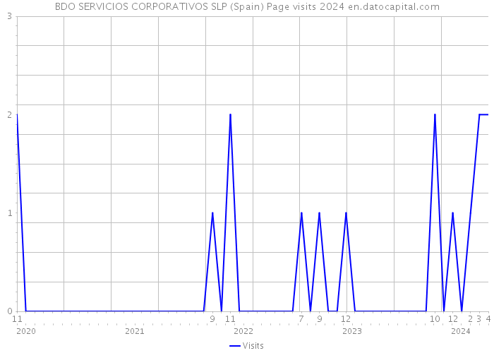 BDO SERVICIOS CORPORATIVOS SLP (Spain) Page visits 2024 
