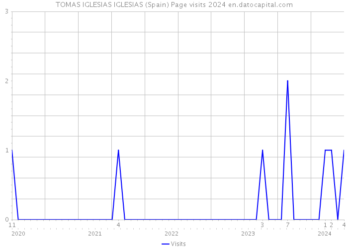 TOMAS IGLESIAS IGLESIAS (Spain) Page visits 2024 