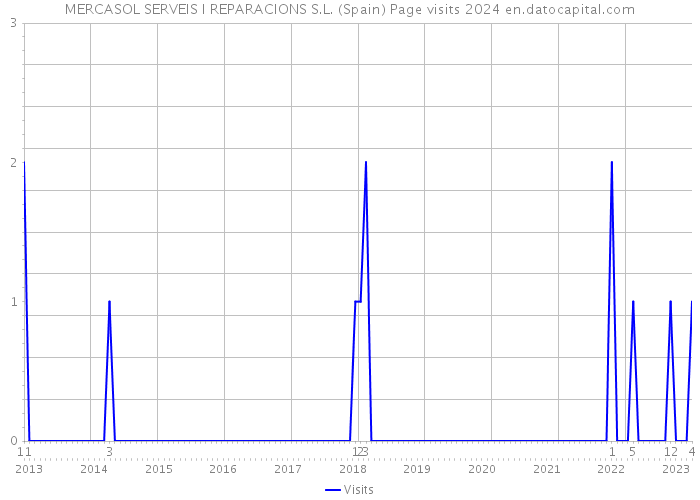MERCASOL SERVEIS I REPARACIONS S.L. (Spain) Page visits 2024 