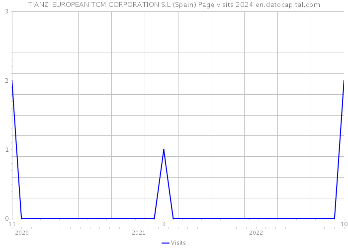 TIANZI EUROPEAN TCM CORPORATION S.L (Spain) Page visits 2024 