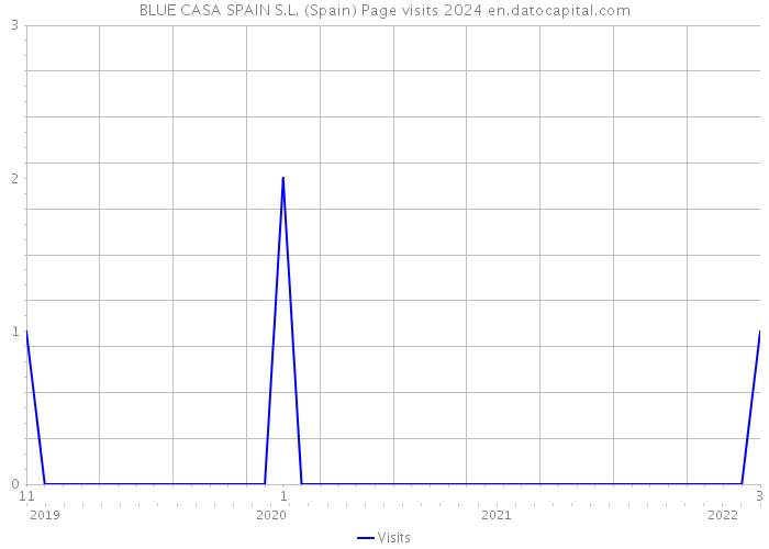 BLUE CASA SPAIN S.L. (Spain) Page visits 2024 