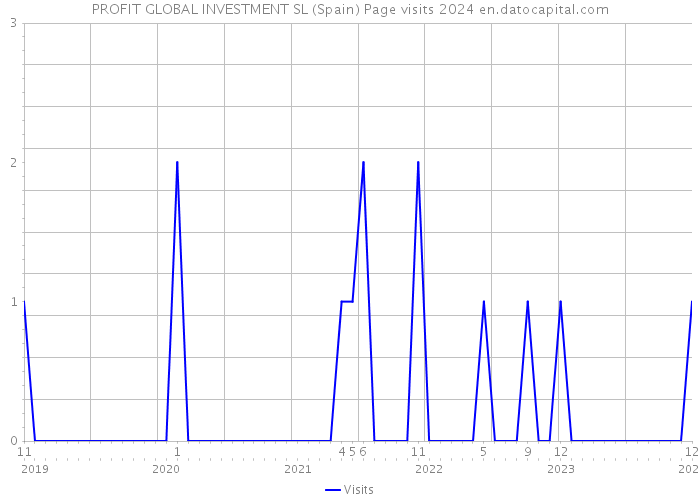 PROFIT GLOBAL INVESTMENT SL (Spain) Page visits 2024 
