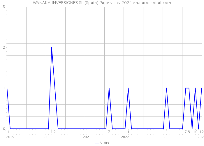 WANAKA INVERSIONES SL (Spain) Page visits 2024 