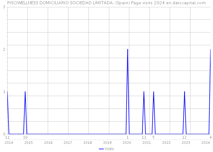 PISCIWELLNESS DOMICILIARIO SOCIEDAD LIMITADA. (Spain) Page visits 2024 