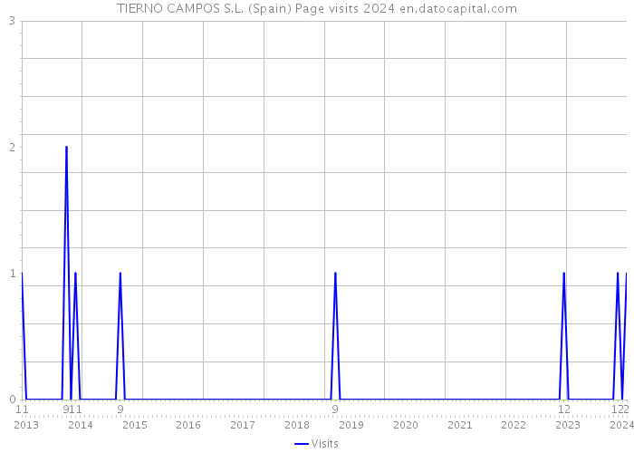 TIERNO CAMPOS S.L. (Spain) Page visits 2024 
