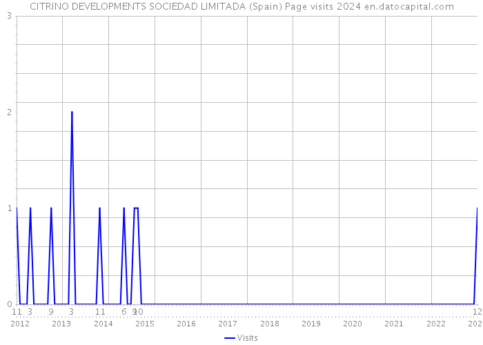 CITRINO DEVELOPMENTS SOCIEDAD LIMITADA (Spain) Page visits 2024 