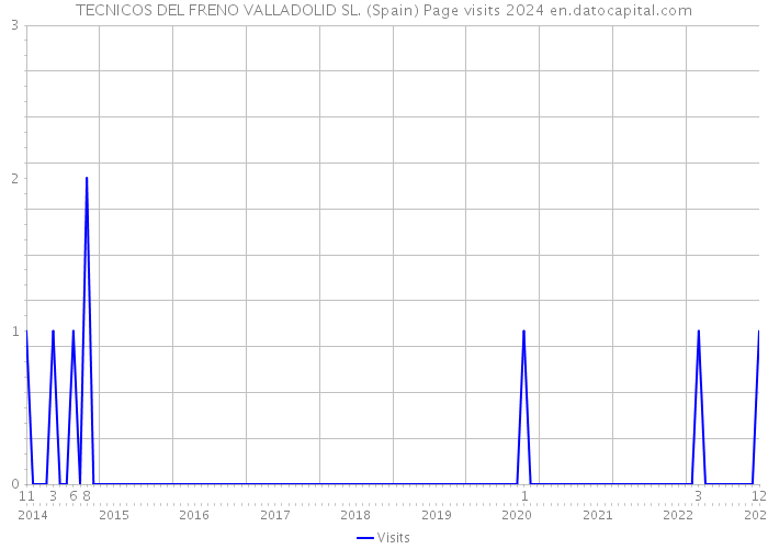TECNICOS DEL FRENO VALLADOLID SL. (Spain) Page visits 2024 