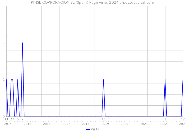 RINSE CORPORACION SL (Spain) Page visits 2024 