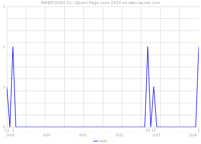 MINDFOODS S.L. (Spain) Page visits 2024 