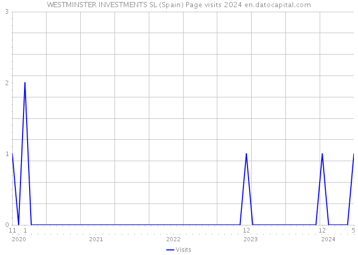 WESTMINSTER INVESTMENTS SL (Spain) Page visits 2024 