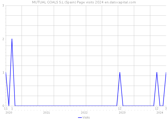 MUTUAL GOALS S.L (Spain) Page visits 2024 