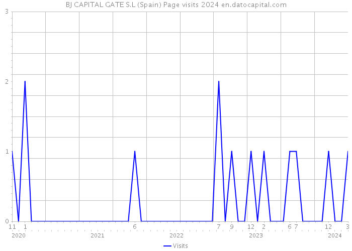 BJ CAPITAL GATE S.L (Spain) Page visits 2024 