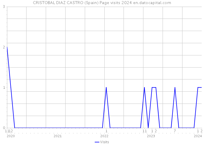 CRISTOBAL DIAZ CASTRO (Spain) Page visits 2024 