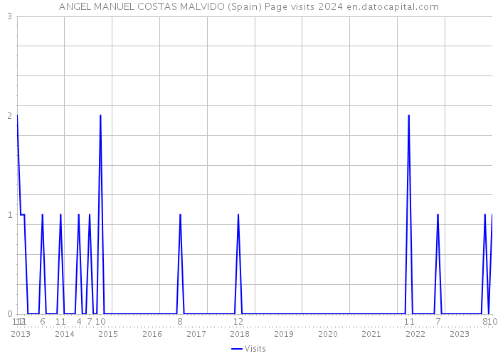 ANGEL MANUEL COSTAS MALVIDO (Spain) Page visits 2024 