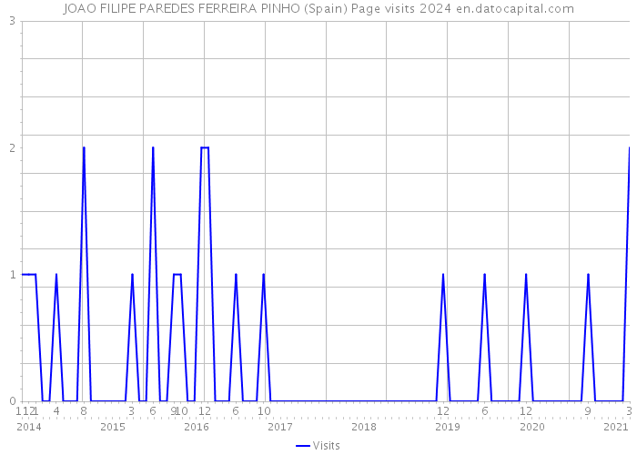JOAO FILIPE PAREDES FERREIRA PINHO (Spain) Page visits 2024 