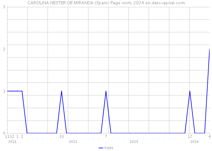 CAROLINA NESTER DE MIRANDA (Spain) Page visits 2024 
