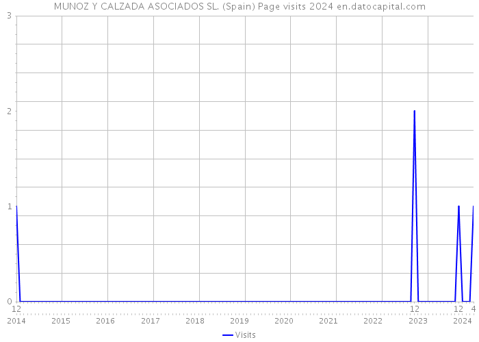 MUNOZ Y CALZADA ASOCIADOS SL. (Spain) Page visits 2024 