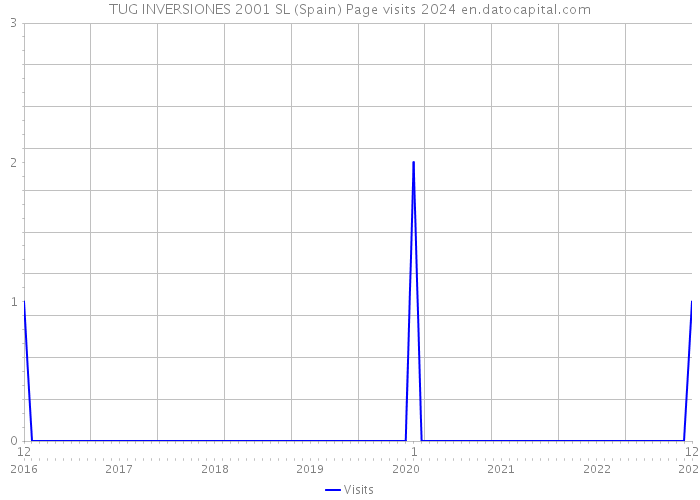 TUG INVERSIONES 2001 SL (Spain) Page visits 2024 