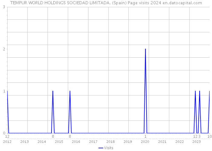TEMPUR WORLD HOLDINGS SOCIEDAD LIMITADA. (Spain) Page visits 2024 