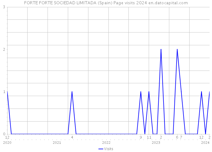 FORTE FORTE SOCIEDAD LIMITADA (Spain) Page visits 2024 