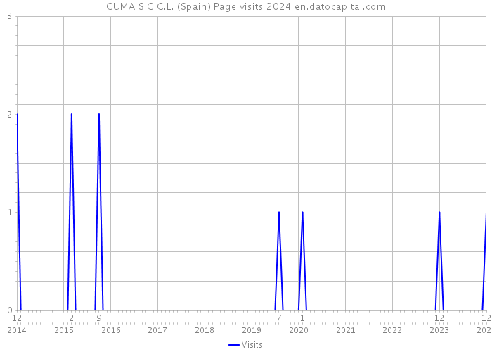 CUMA S.C.C.L. (Spain) Page visits 2024 