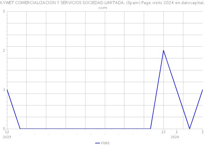 KYWET COMERCIALIZACION Y SERVICIOS SOCIEDAD LIMITADA. (Spain) Page visits 2024 