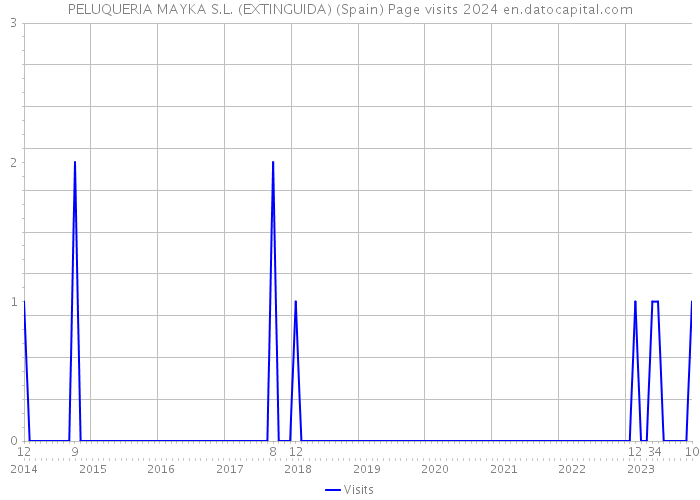 PELUQUERIA MAYKA S.L. (EXTINGUIDA) (Spain) Page visits 2024 