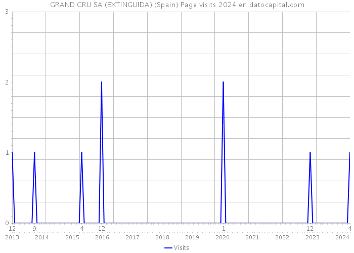 GRAND CRU SA (EXTINGUIDA) (Spain) Page visits 2024 