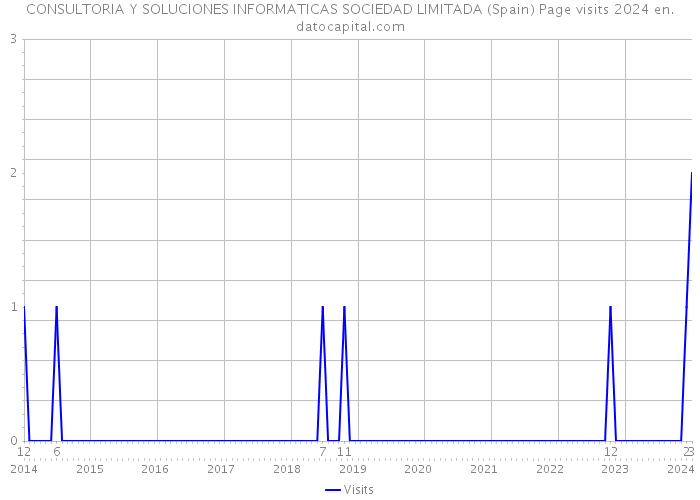 CONSULTORIA Y SOLUCIONES INFORMATICAS SOCIEDAD LIMITADA (Spain) Page visits 2024 