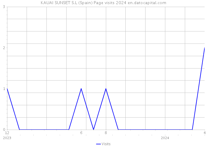 KAUAI SUNSET S.L (Spain) Page visits 2024 