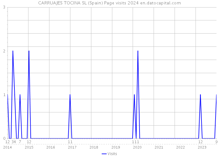 CARRUAJES TOCINA SL (Spain) Page visits 2024 