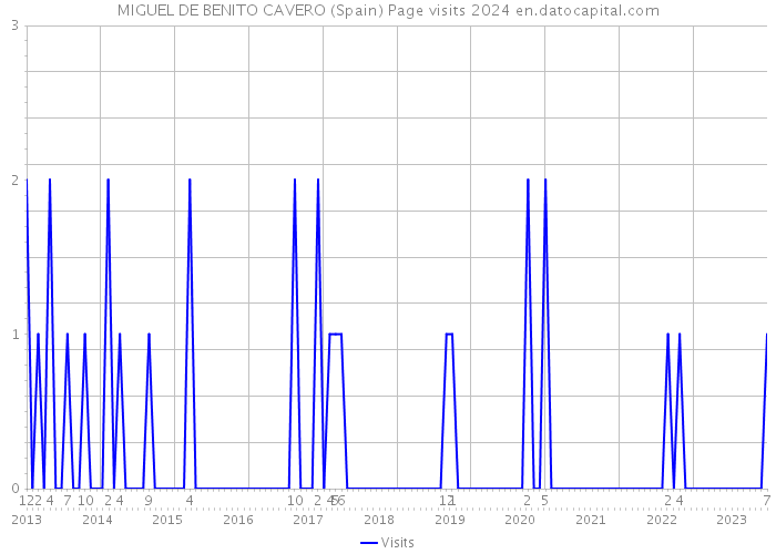 MIGUEL DE BENITO CAVERO (Spain) Page visits 2024 
