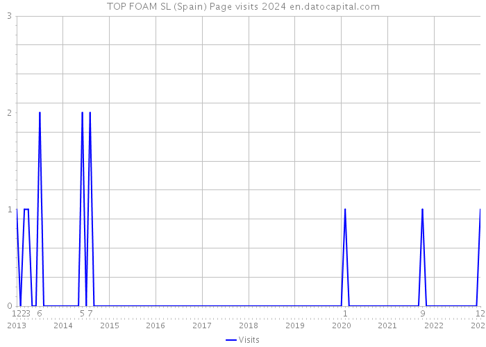 TOP FOAM SL (Spain) Page visits 2024 