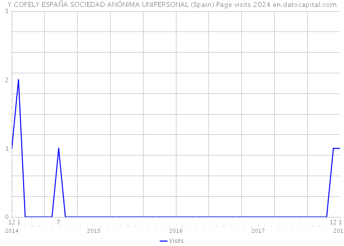 Y COFELY ESPAÑA SOCIEDAD ANÓNIMA UNIPERSONAL (Spain) Page visits 2024 