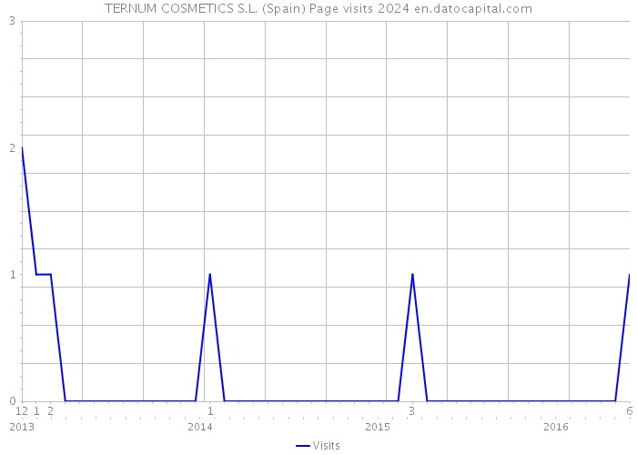 TERNUM COSMETICS S.L. (Spain) Page visits 2024 