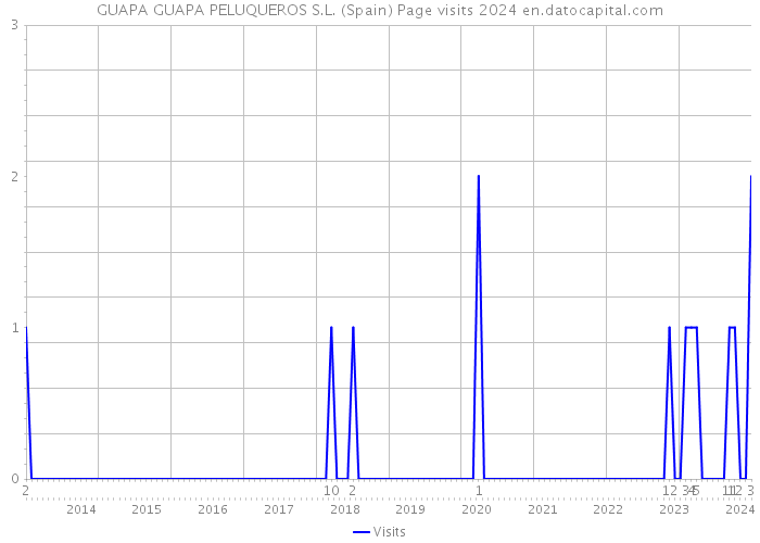 GUAPA GUAPA PELUQUEROS S.L. (Spain) Page visits 2024 