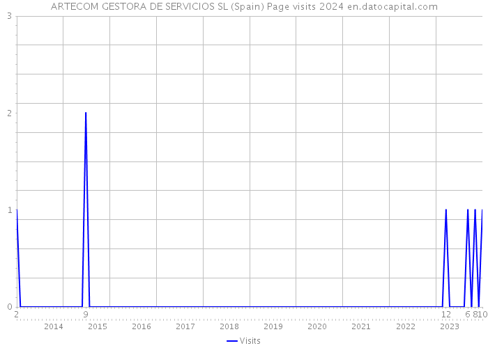 ARTECOM GESTORA DE SERVICIOS SL (Spain) Page visits 2024 