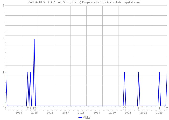 ZAIDA BEST CAPITAL S.L. (Spain) Page visits 2024 