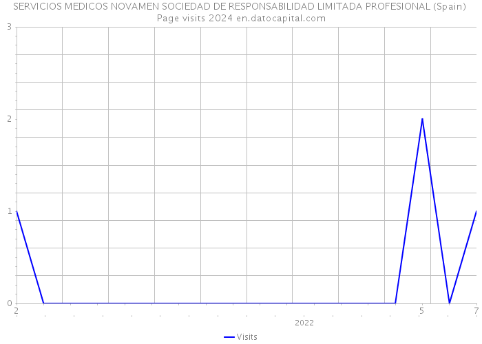 SERVICIOS MEDICOS NOVAMEN SOCIEDAD DE RESPONSABILIDAD LIMITADA PROFESIONAL (Spain) Page visits 2024 